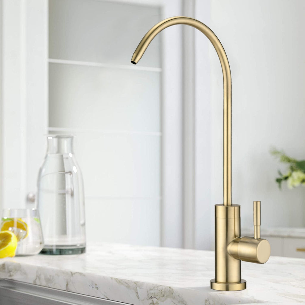 Stainless Steel Kitchen Water Filter Faucet with 360° Swivel - Silver
