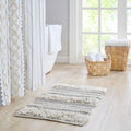 Woven Texture Stripe Bath Rug with Durable Hot Melt Backing - Grey or Multicolor
