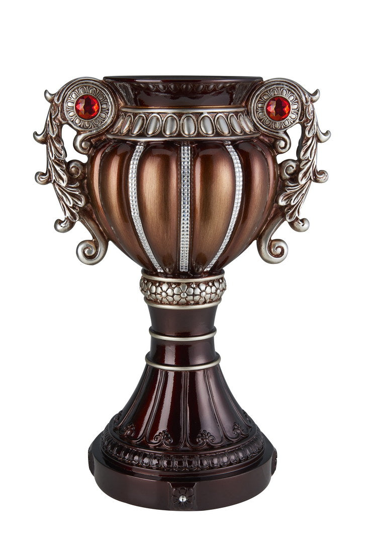 Bronze Urn-Shaped Decorative Vase with Urn Design - 17.5" Tall