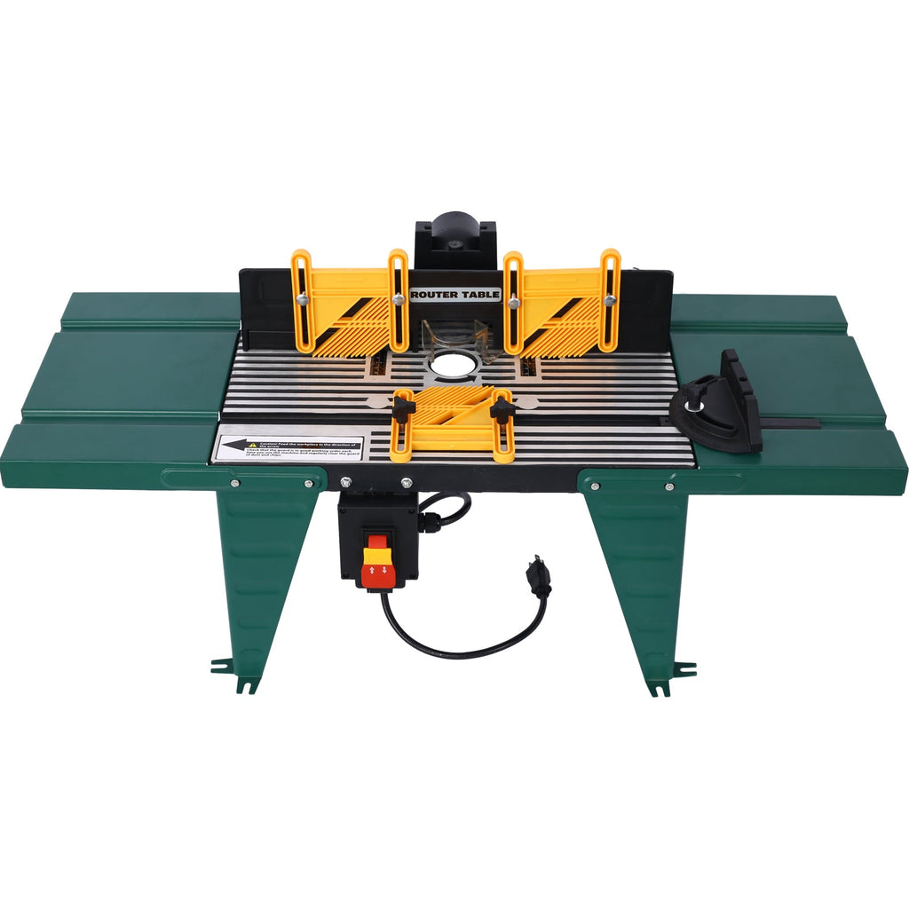 Electric Benchtop Router Table with Durable Aluminum Alloy Main Table