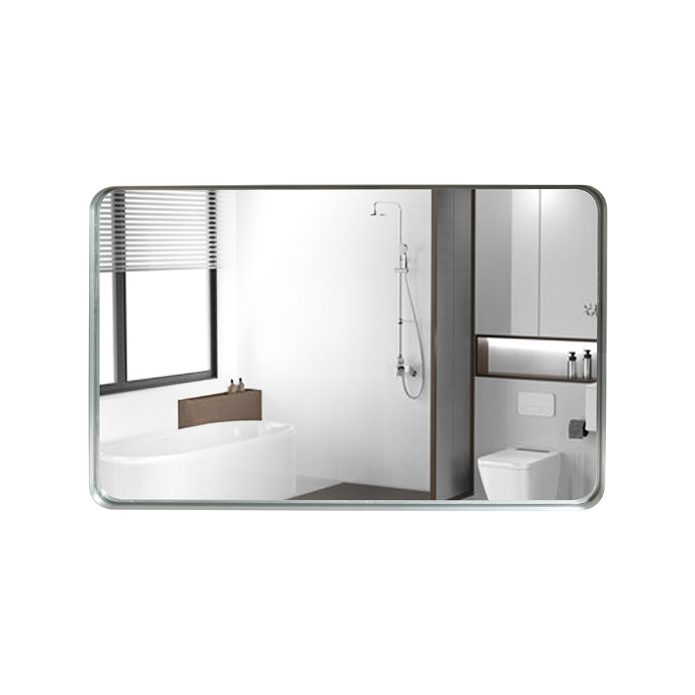 Brushed Bathroom Mirror with Beveled Edge - 40x30 Inch