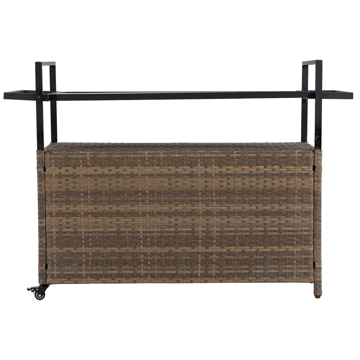 Outdoor Wicker Bar Cart - Stylish Serving Solution
