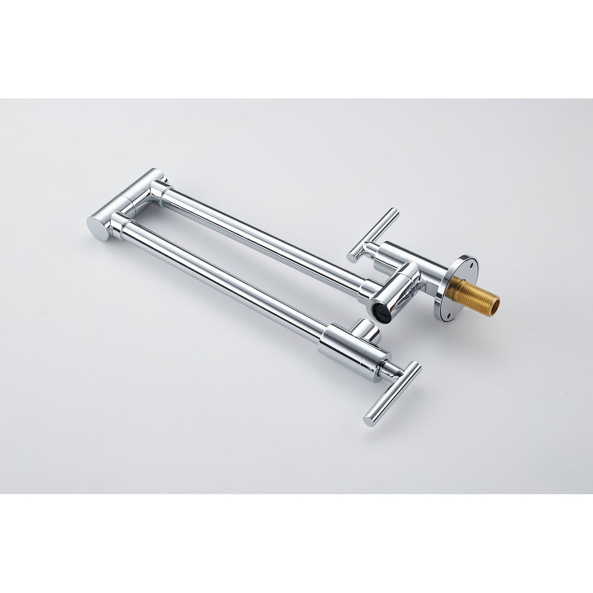 Wall Mount Folding Kitchen Pot Filler Faucet with Folding Arm - Brass