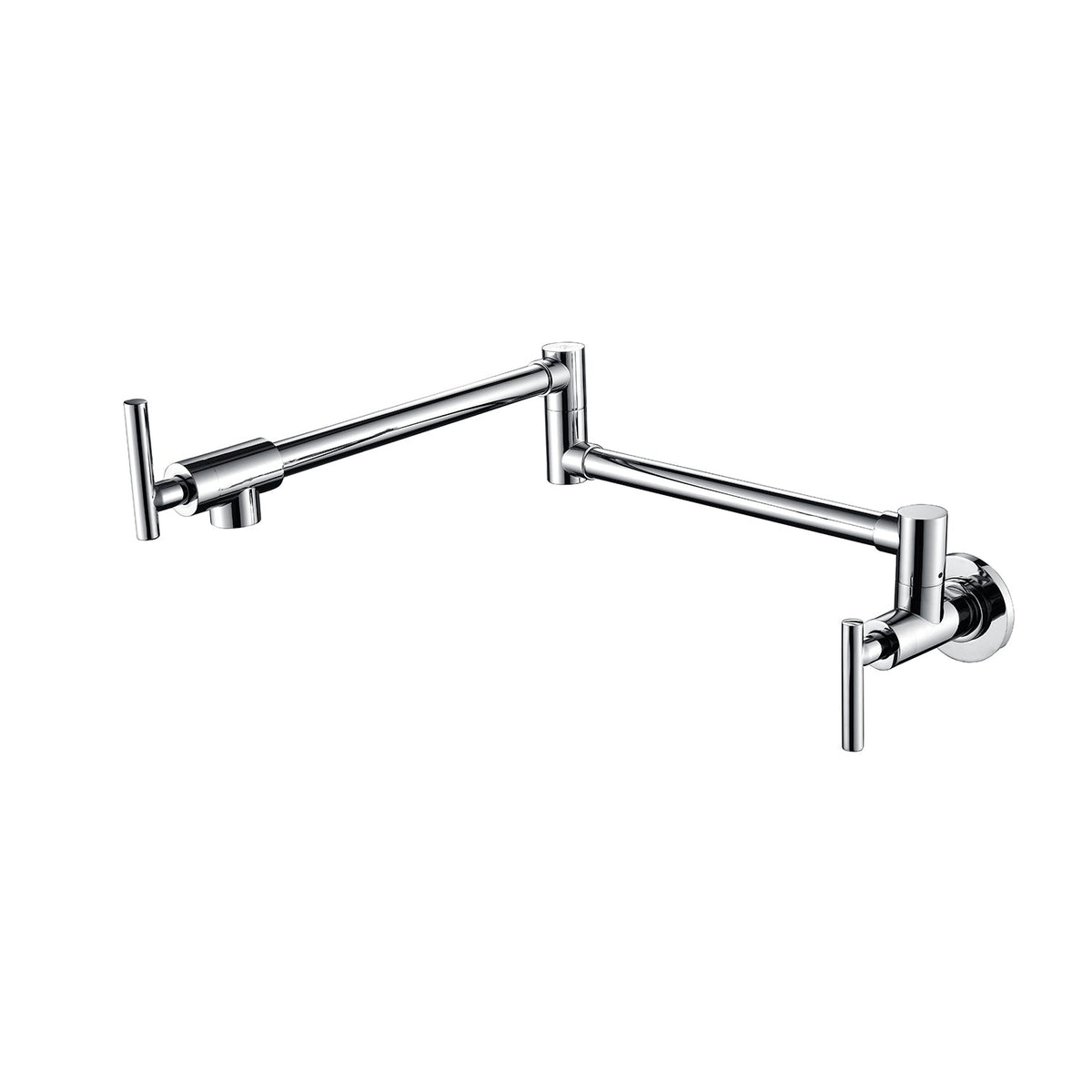 Wall Mount Folding Kitchen Pot Filler Faucet with Folding Arm - Brass