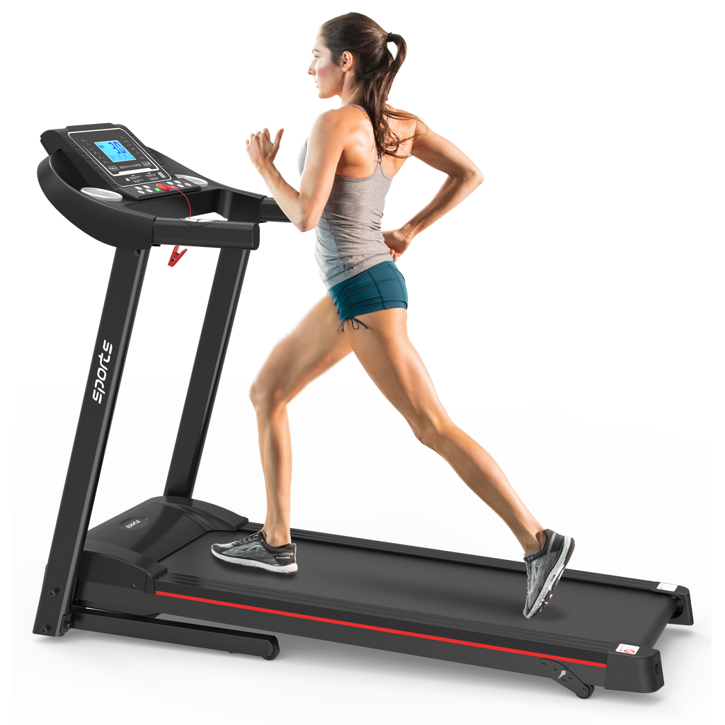 Foldable Treadmill with Fitshow App and Incline – Carbon Steel