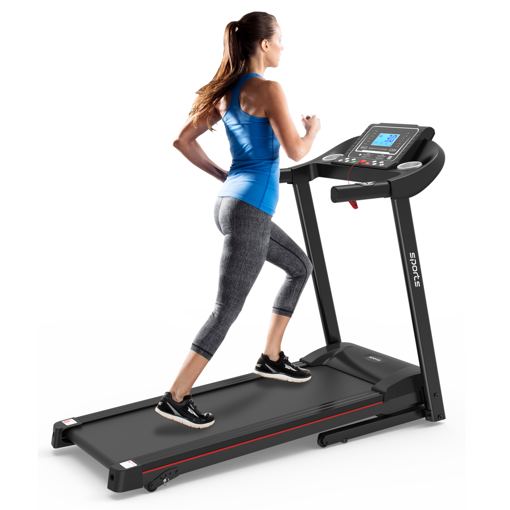 Foldable Treadmill with Fitshow App and Incline – Carbon Steel