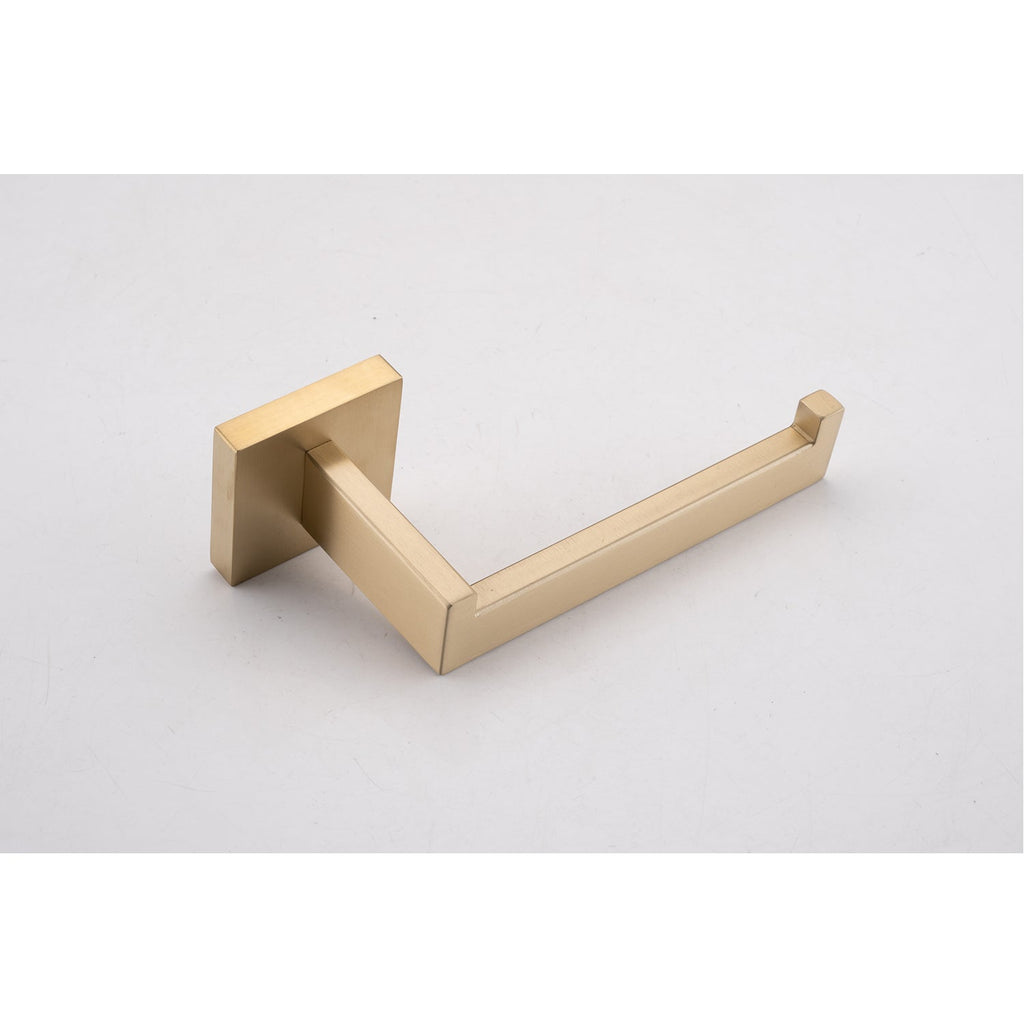 4-Piece Bathroom Hardware Set with Stainless Steel Construction - Brushed Gold or Gold+Matte Black