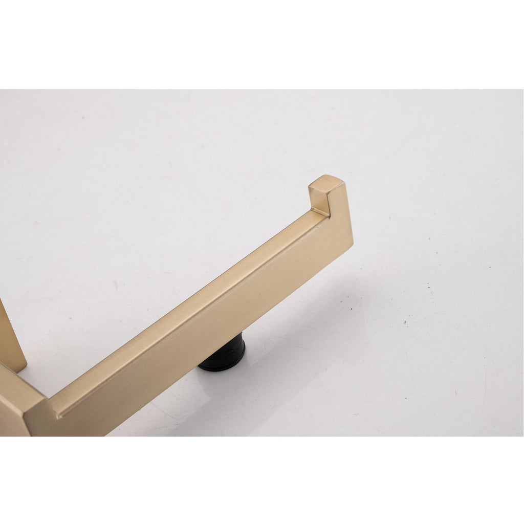4-Piece Bathroom Hardware Set with Stainless Steel Construction - Brushed Gold or Gold+Matte Black