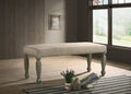 Breda Antique Bench with Cushioned Seat - Tan