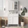 30" Bathroom Vanity with Top Sink, Modern Storage Cabinet