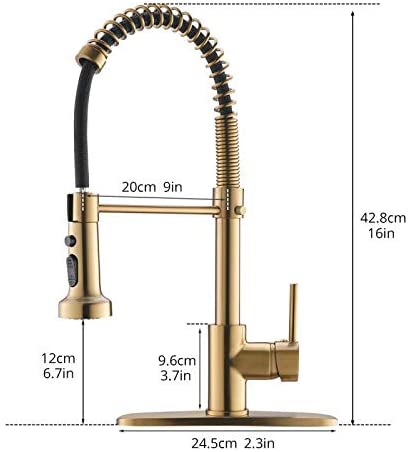 Brushed Nickel Kitchen Faucet with Pull-Down Sprayer - Brushed Nickel