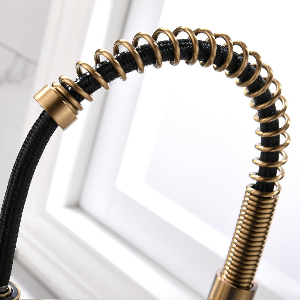 Brushed Nickel Kitchen Faucet with Pull-Down Sprayer - Brushed Nickel