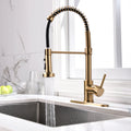 Brushed Nickel Kitchen Faucet with Pull-Down Sprayer - Brushed Nickel