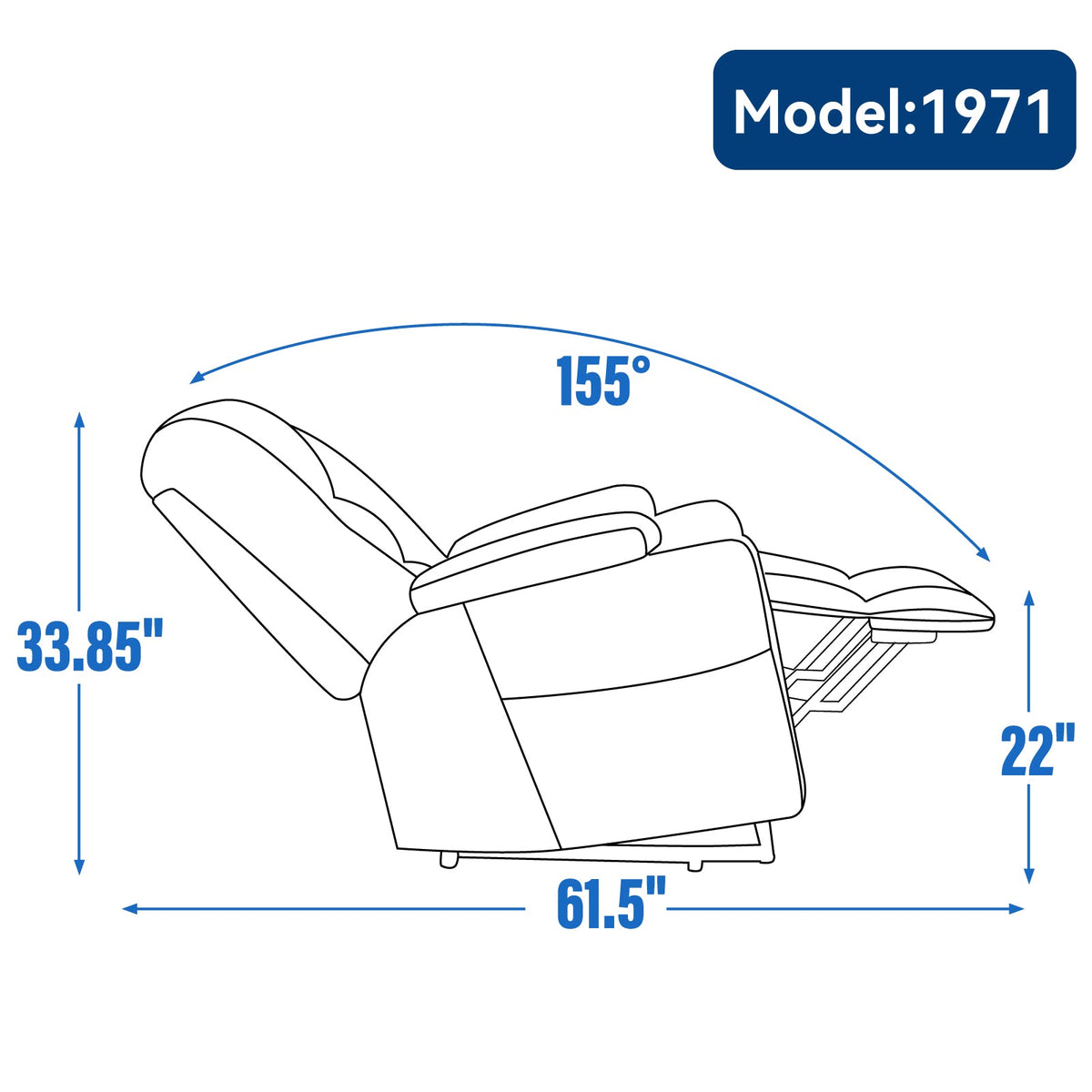 Large Power Lift Recliner Chair with Massage & Heat - Chenille
