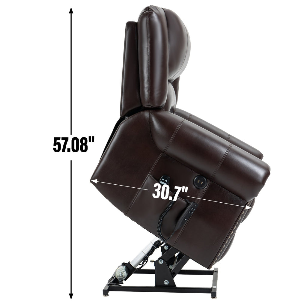 Power Lift Recliner Chair with Heat and Massage - Faux Leather