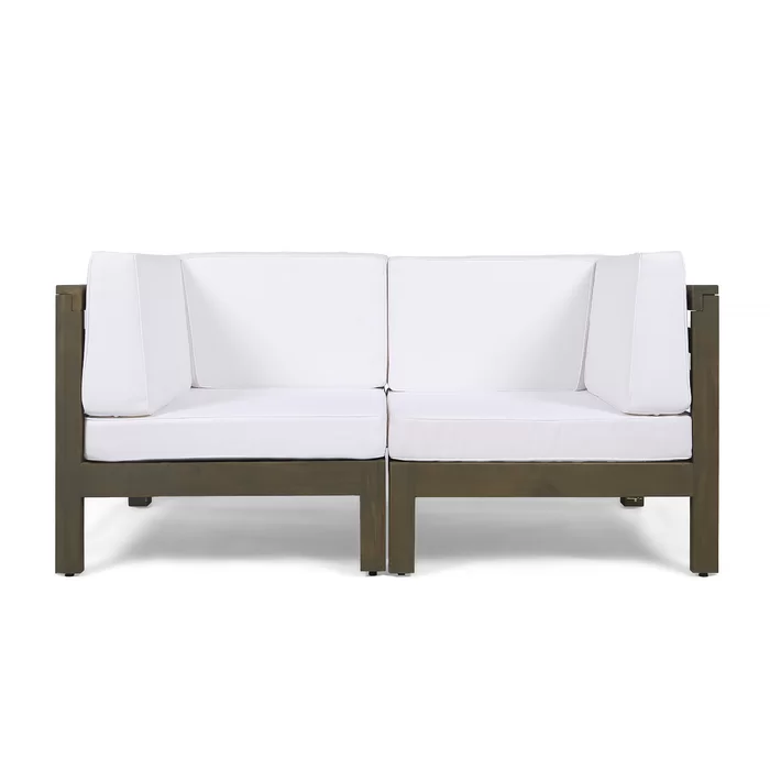 Brava X-Back Loveseat with Water-Resistant Cushions - Red or White