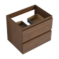 24" Wall-Mounted Bathroom Vanity with Plywood Cabinet - Wood Grain