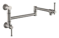 Modern Wall Mounted Pot Filler Faucet with Swivel Arm - Brushed Nickel or Matte Black