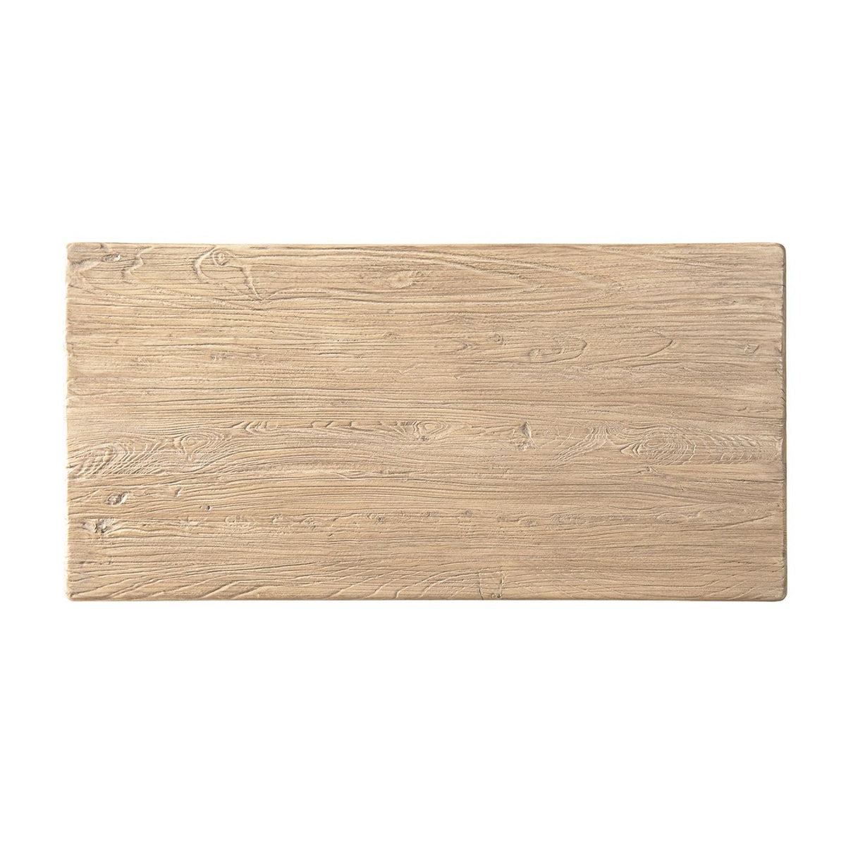 Trestle Coffee Table with Solid Reclaimed Elm Construction - Dark or Light Brown