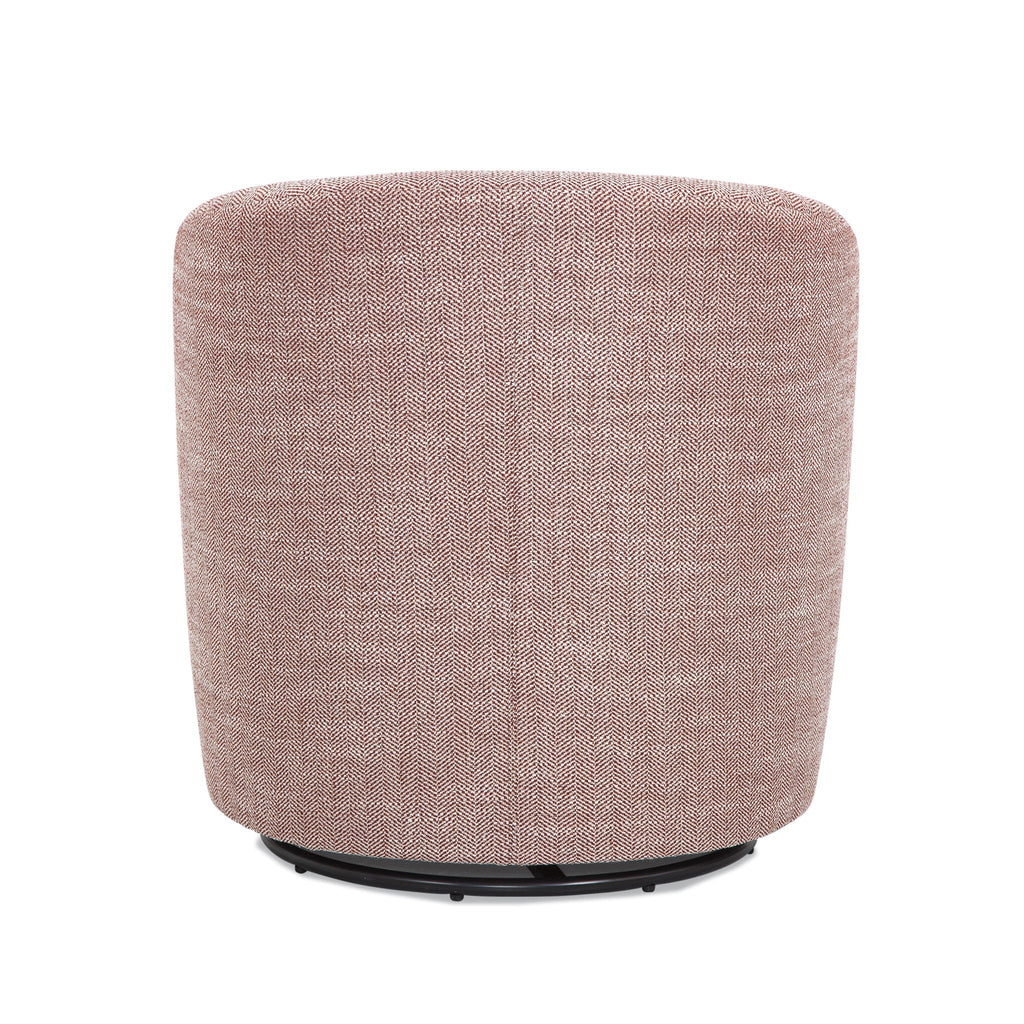 Swivel Barrel Chair with 360 Degree Rotation - Beige, Light Blue, or Red