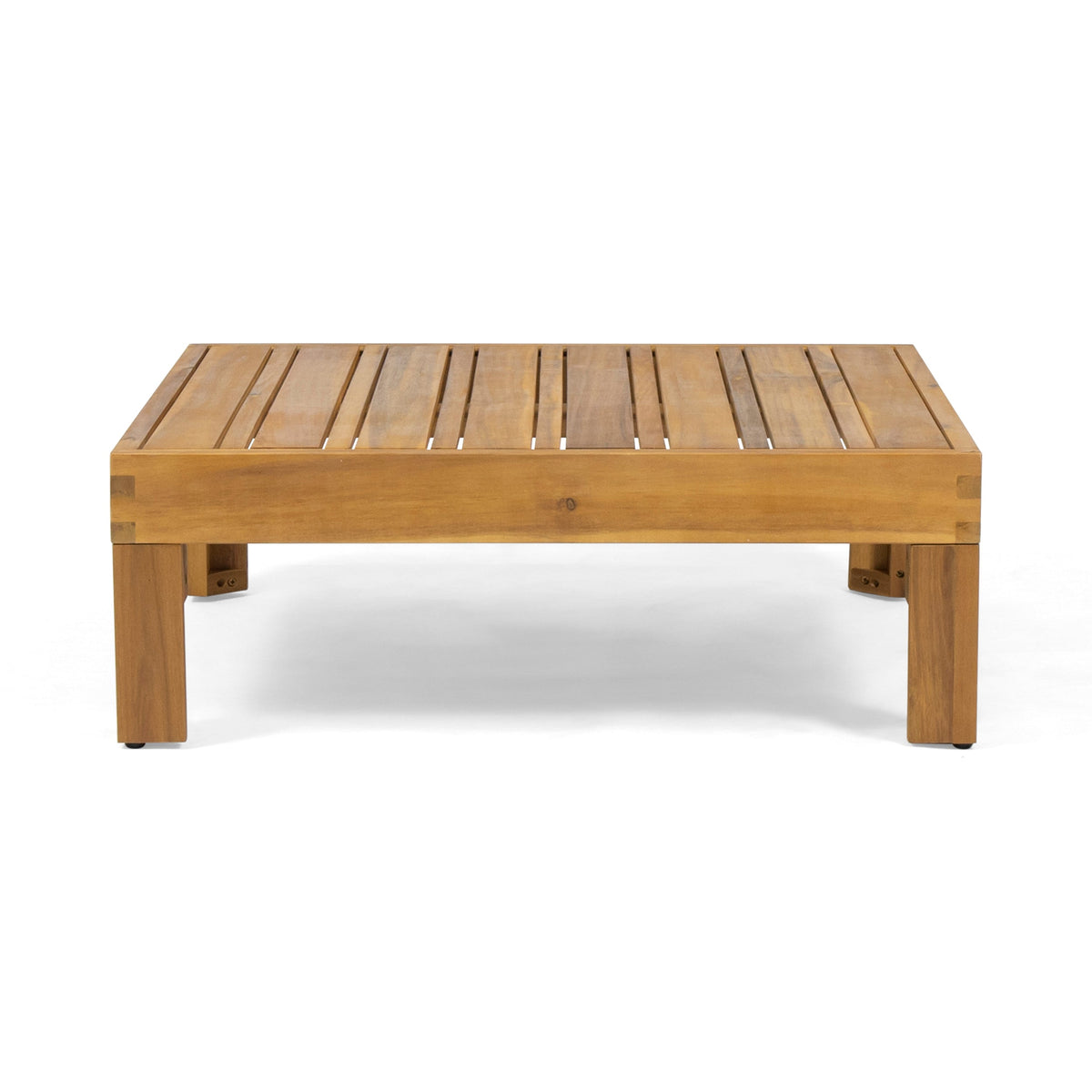Outdoor Wooden Sectional Set with Cushions - Beige