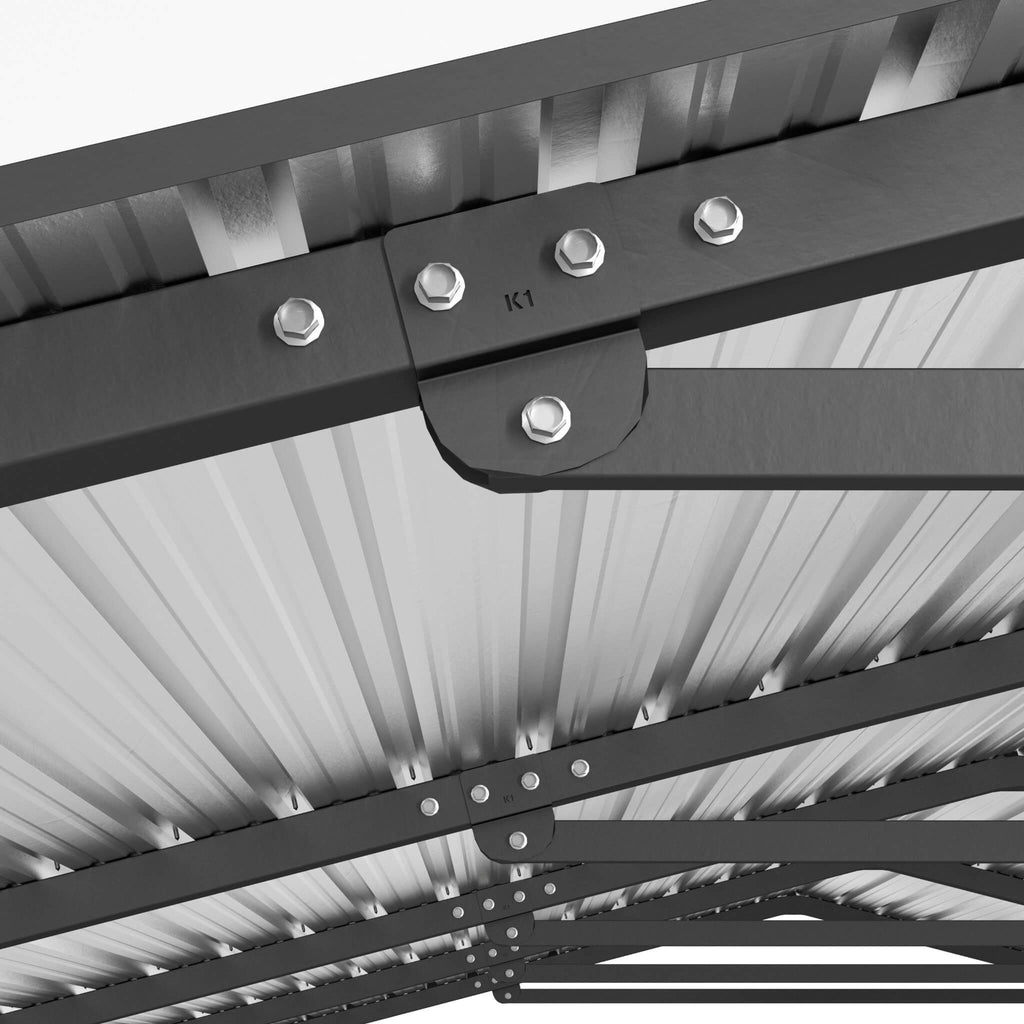 [20X20FT] Extra-Large Heavy-Duty Outdoor Metal Carport With Galvanized Steel Roof For Cars, Boats And Trucks (SAK75633)