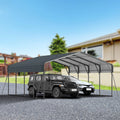[20X20FT] Extra-Large Heavy-Duty Outdoor Metal Carport With Galvanized Steel Roof For Cars, Boats And Trucks (SAK75633)
