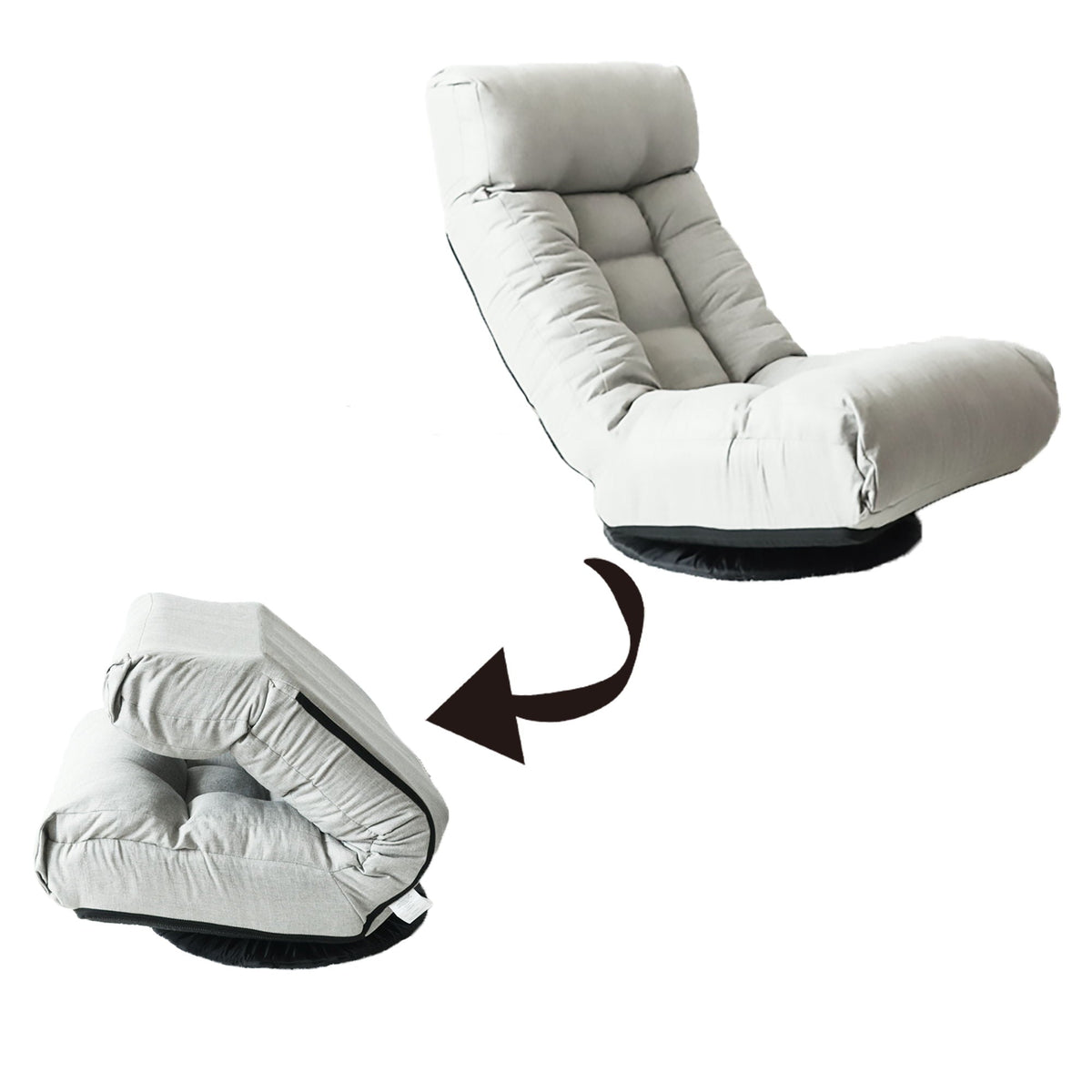 Adjustable Japanese Reclining Floor Chair Sofa With Metal Frame
