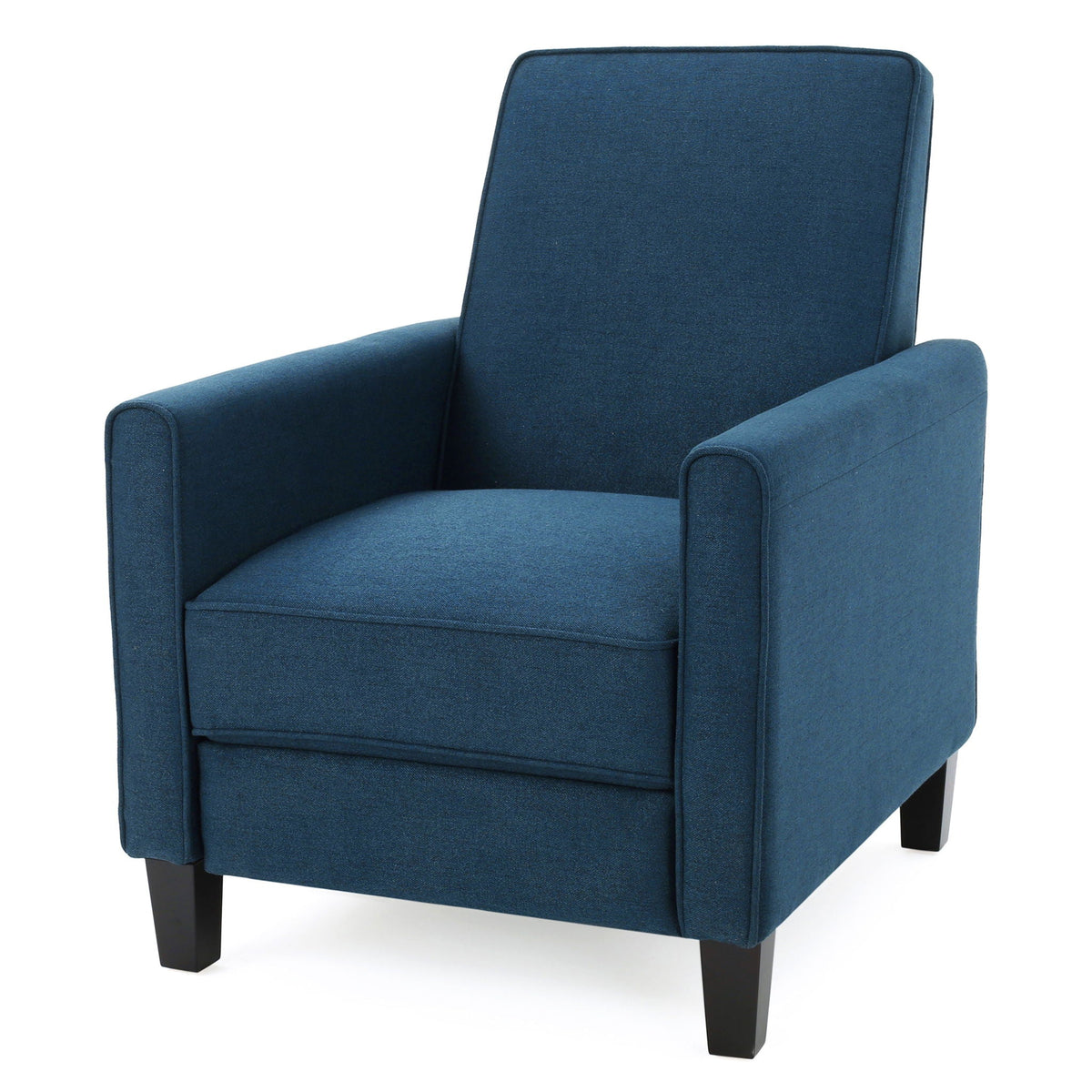 Upholstered Push Back Recliner Chair with Adjustable Recline - Multiple Colors