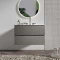 TIA 30" Wall Mount Bathroom Vanity with Soft-Closing Drawers - Space Grey