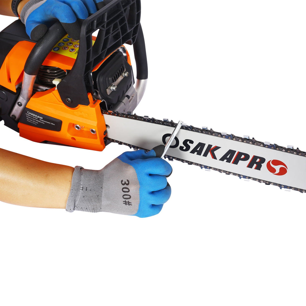 58cc Gasoline Chainsaw with 20-Inch Bar and Anti-Vibration - Orange