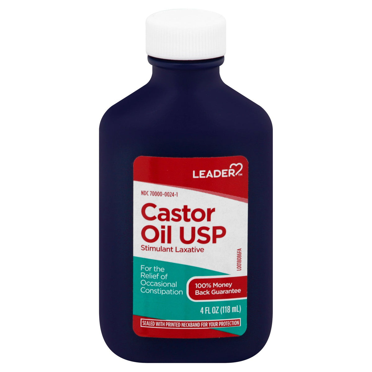 Leader Castor Oil USP Stimulant Laxative - 4 Fl Oz