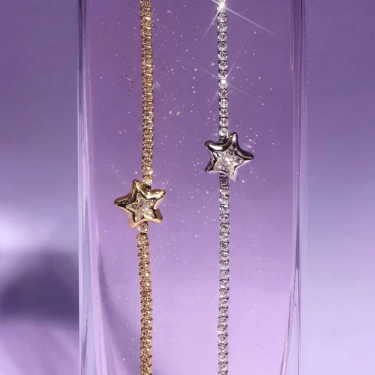 Starry Diamond-encrusted Full-diamond Bracelet For Women