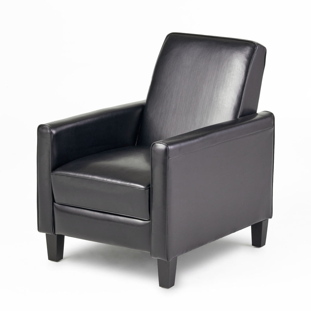 Upholstered Push Back Recliner Chair with Adjustable Recline - Multiple Colors