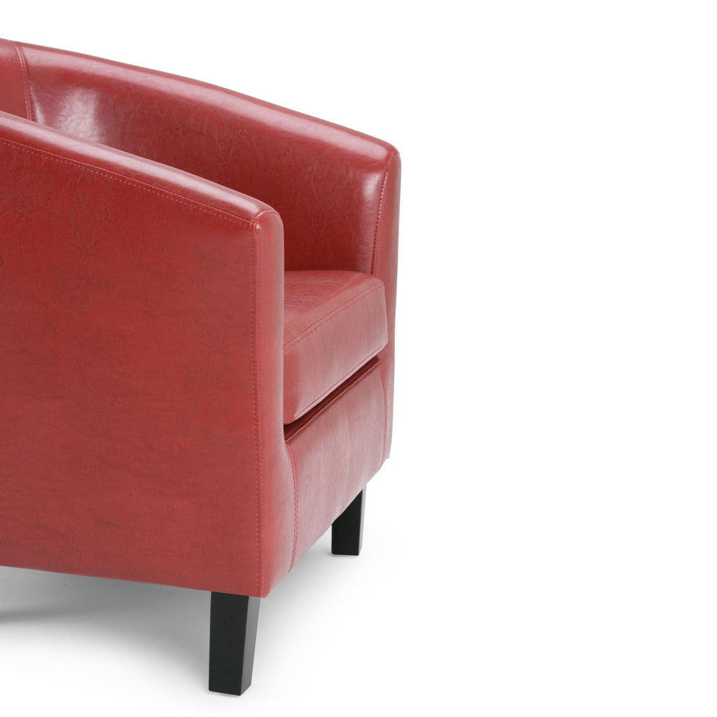 Transitional Tub Chair with Curved Back and Removable Cushion - Multiple Colors