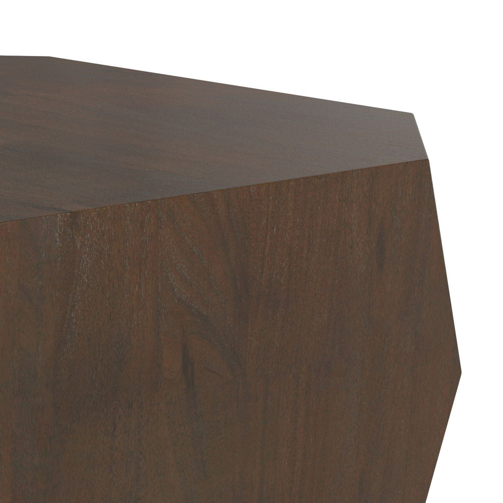 Walnut Geometric Coffee Table with Acacia Veneer - 39" Square