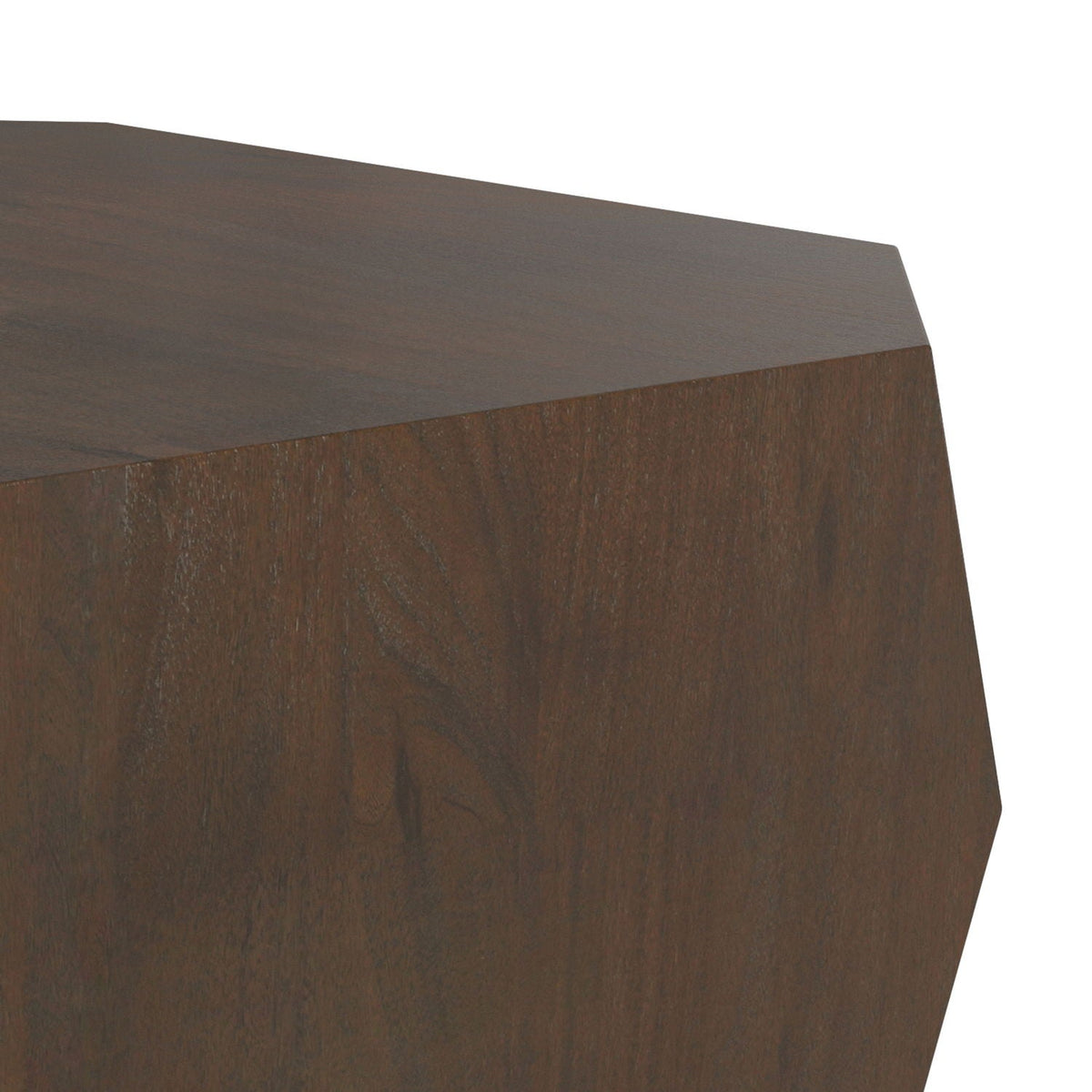 Walnut Geometric Coffee Table with Acacia Veneer - 39" Square