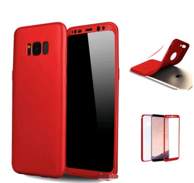 S8 Plus New 360 Degree All-inclusive Mobile Phone Case S8 Paint TPU PC Fuel Injection Soft Shell Combination Shatter-resistant Cover
