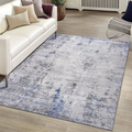 NAAR MARFI Collection 5X7 Silver / Blue / Abstract Area Rug