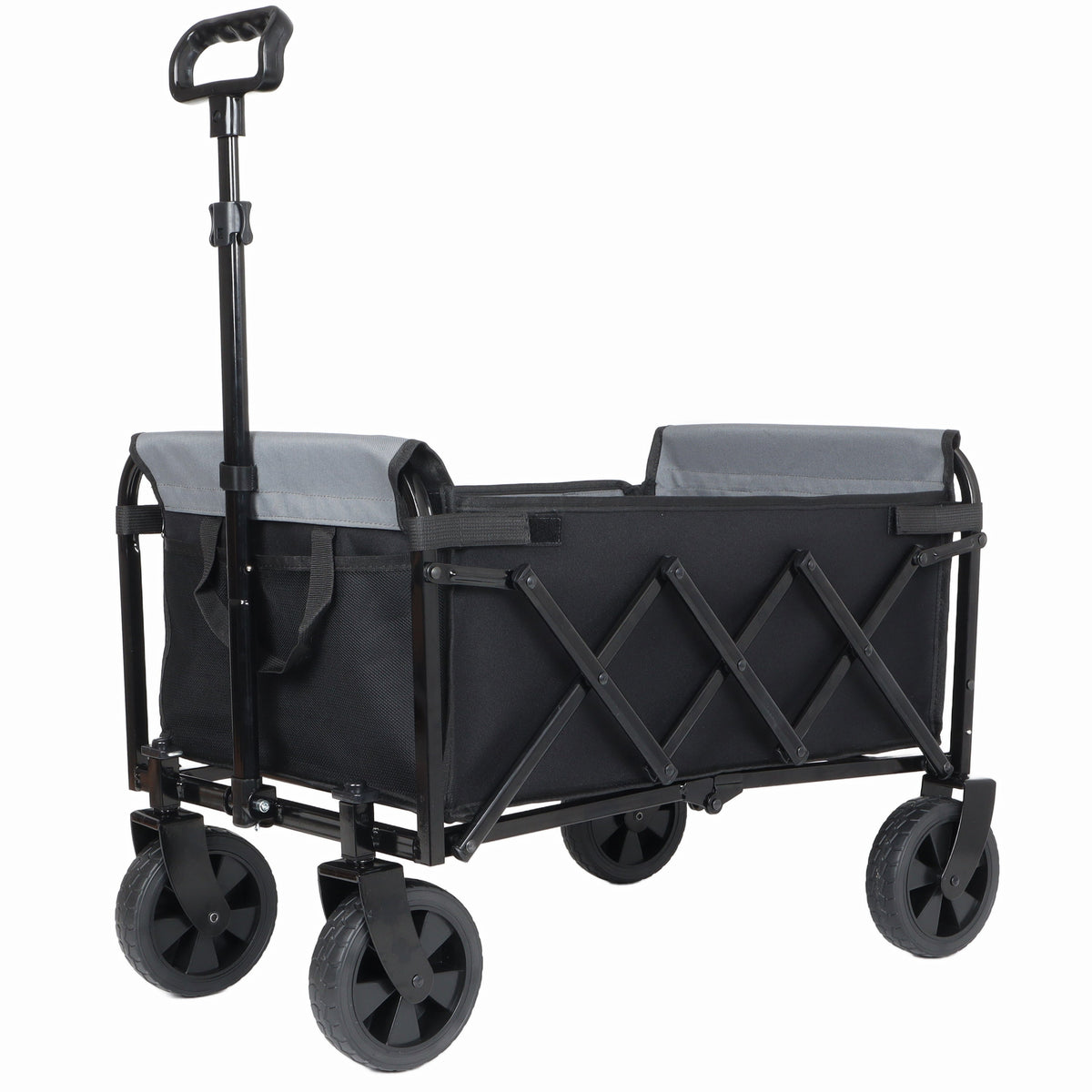 All-in-One Convertible Folding Trolley with Bench Seat - Steel