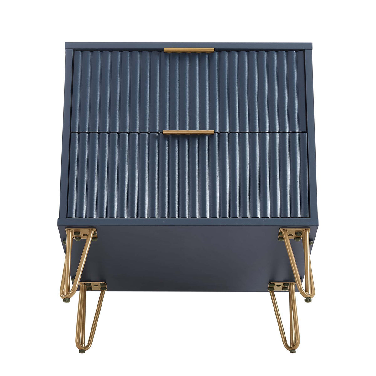 Dumbo Nightstand with 2 Drawers and Fluted Fronts – Multiple Colors