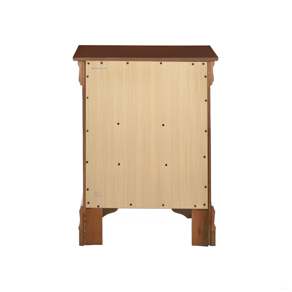 Louis Phillipe Wood Nightstand with Storage Drawers - Multiple Colors