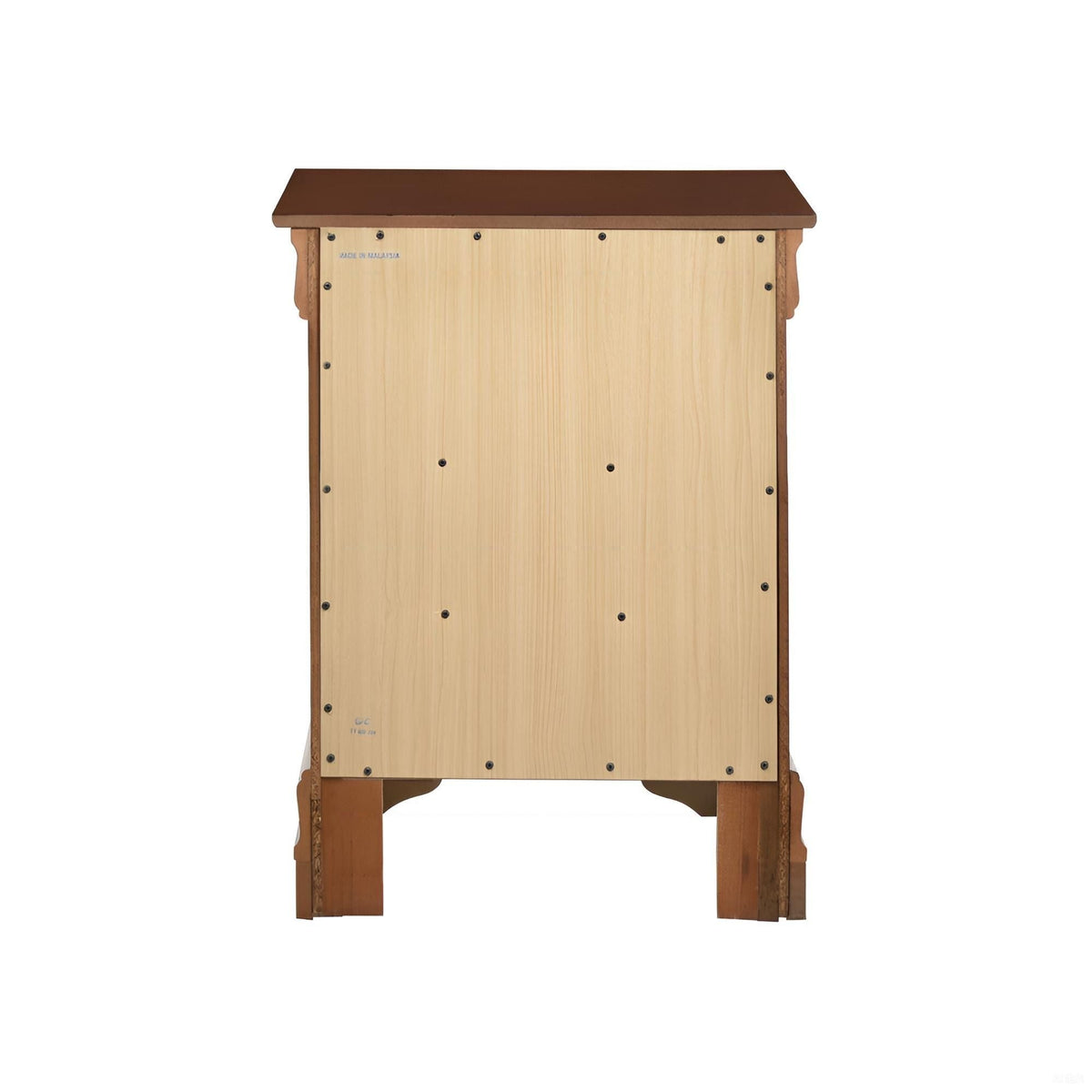 Louis Phillipe Wood Nightstand with Storage Drawers - Multiple Colors