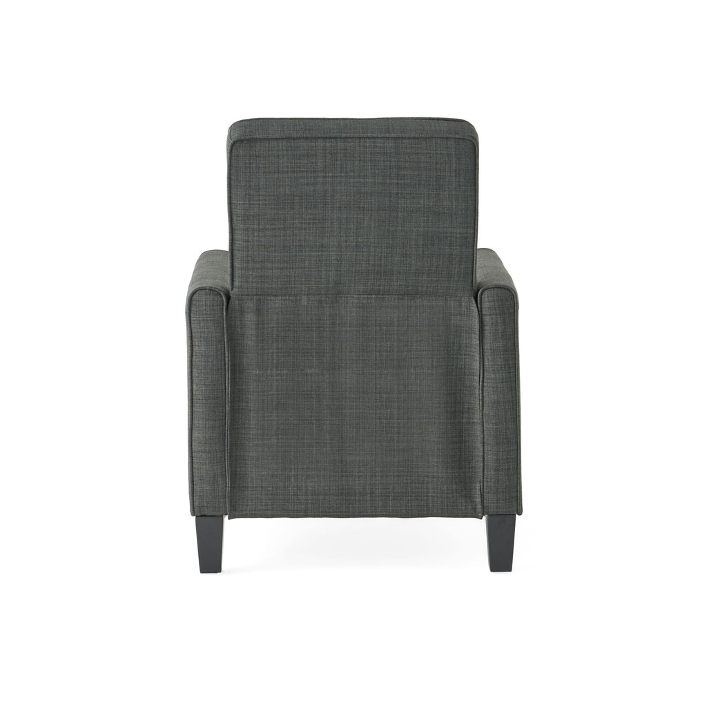 Upholstered Push Back Recliner Chair with Adjustable Recline - Multiple Colors