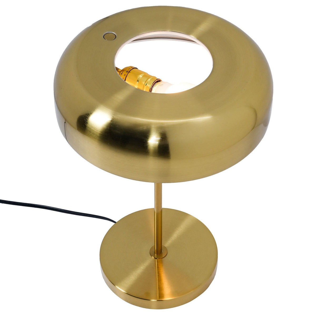 Gold Bedside Nightstand Table Lamp with Pull Chain Switch
