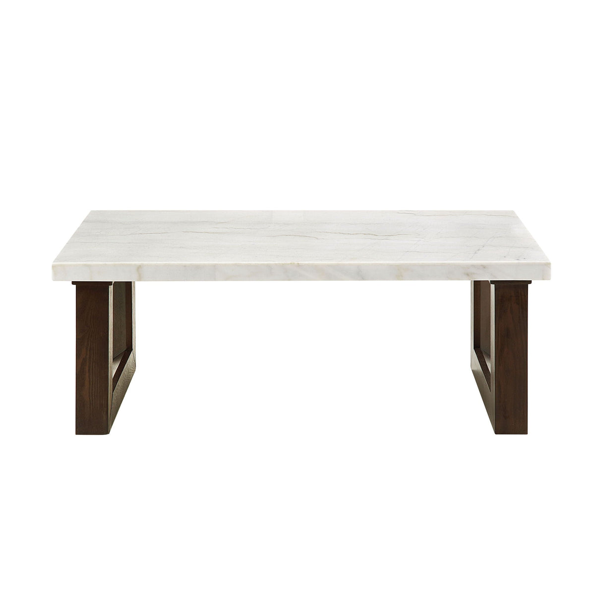 Edwyn Natural Marble Top End Table with Marble Top - White