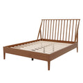 Bohemian Platform Bed with Tall Headboard - Dark Brown or Black