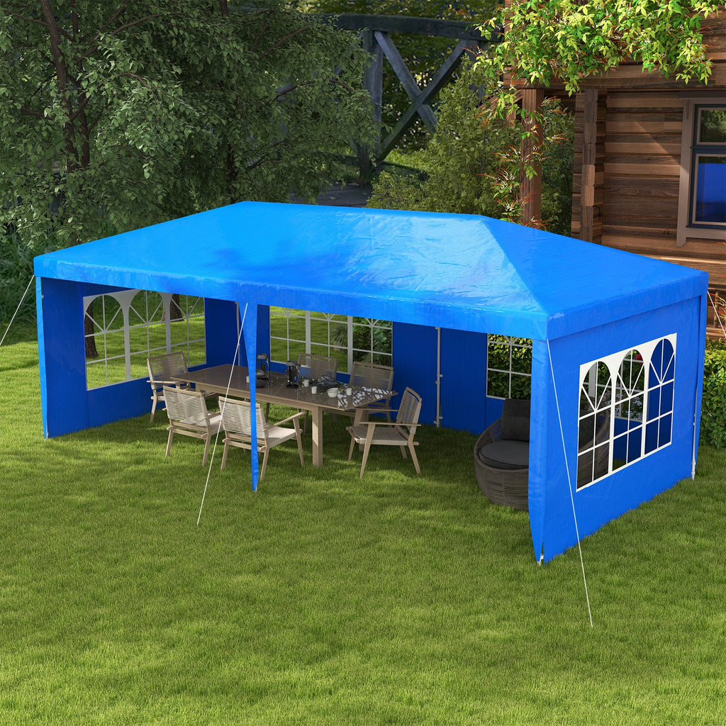 Large Party Tent with Removable Sidewalls and Steel Frame - White