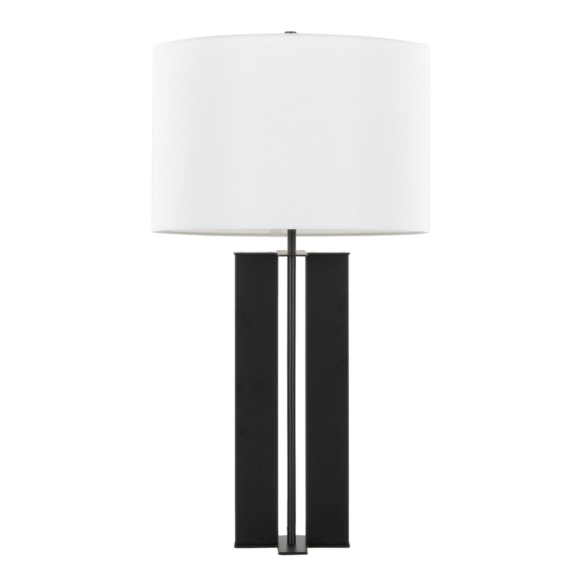 Cosmo Contemporary Table Lamp with Drum Shade - Black or Bronze