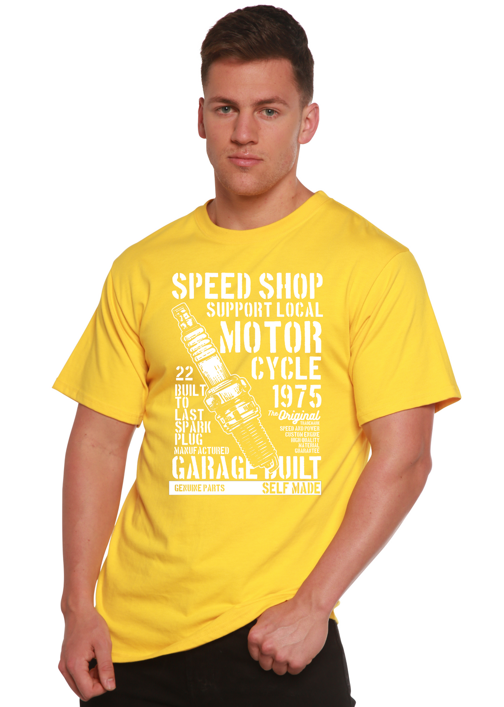 Spark Plug Spun Bamboo® Men's Bamboo Viscose/Organic Cotton Short Sleeve Graphic T-Shirt